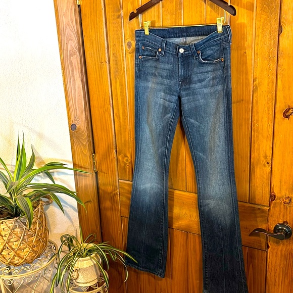 7 For All Mankind Women's Blue Boot Cut Jeans - Picture 1 of 9